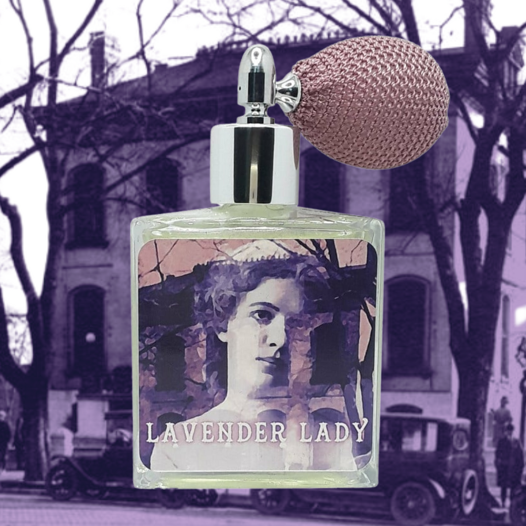 LAVENDER LADY: lavender, hop flower,  Missouri holey rock, coriander, vetiver